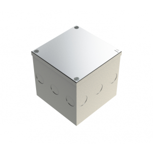 100mm x 100mm x 100mm Galvanised Adaptable Box With Knockouts